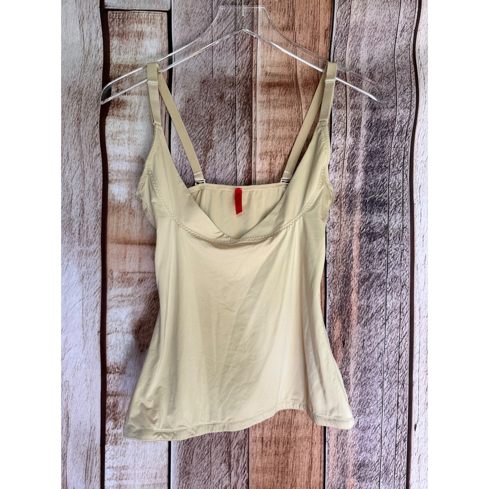Spanx Shapewear Cami Tank Nude Slimming Sculpting Stretch Neutral Essential XL